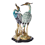 Статуэтка в виде двух птиц из фарфора с бронзовыми элементами Bird of the Garden of Eden варинант исполнения - 3 | Loft Concept в Кирове