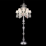 Торшер с 12-ю белыми текстильными абажурами и хрустальными подвесками Lustre Reverie варинант исполнения - 2 | Loft Concept в Кирове