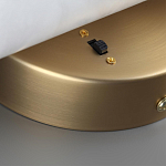 Бра с цилиндрическим плафоном из белого алебастра на круглом основании Латунь Cryptocrystalline Stone варинант исполнения - 3 | Loft Concept в Кирове