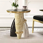 Дизайнерский журнальный стол круглый на 3-х фигурных ножках Cuzadit варинант исполнения - 2 | Loft Concept в Кирове