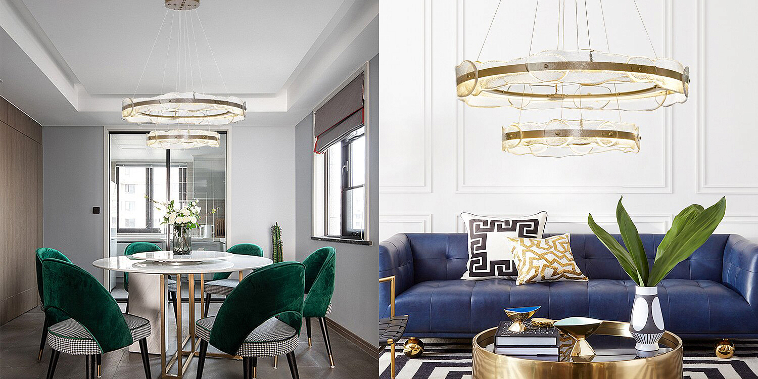 Люстра golden 2 RING horizontal chandelier Люстра golden 2 RING horizontal chandelier - Loft-Concept в Кирове