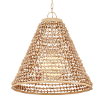 Подвесной светильник в форме колокола из деревянных бусин Wooden Beads варинант исполнения - 3 | Loft Concept в Кирове