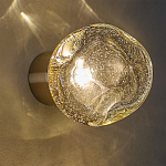 Бра с круглым плафоном из прозрачного стекла с пузырьками воздуха Effervia  варинант исполнения - 11 | Loft Concept в Кирове