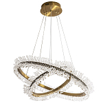 Люстра два кольца с хрустальным декором Rowan Crystal Ring Horizontal Brass Chandelier варинант исполнения - 2 | Loft Concept в Кирове