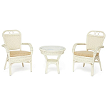 Комплект террасный из ротанга Eloise белый варинант исполнения - 1 | Loft Concept в Кирове