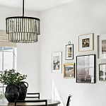 Люстра круглая с подвесками из натурального перламутра Nacre варинант исполнения - 3 | Loft Concept в Кирове