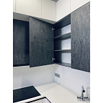 Угловой кухонный гарнитур Жемчужный белый Серый Clarke Kitchen Set White Grey варинант исполнения - 11 | Loft Concept в Кирове