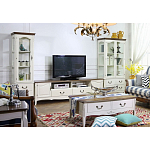 ТВ-тумба в стиле прованс из массива дерева Montmartre Wooden Provence TV Stand варинант исполнения - 3 | Loft Concept в Кирове