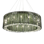 Круглая люстра с хрустальными подвесками Crystal Art Chrome Green Chandelier 12 варинант исполнения - 2 | Loft Concept в Кирове