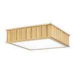 Потолочный светильник квадратный с гофрированным латунным абажуром Millennium варинант исполнения - 1 | Loft Concept в Кирове