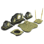 Настольный письменный набор из змеевика из 7-ми элементов Successful Leader варинант исполнения - 2 | Loft Concept в Кирове