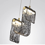 Подвесной светильник волнистой формы из фактурного стекла Wave варинант исполнения - 10 | Loft Concept в Кирове