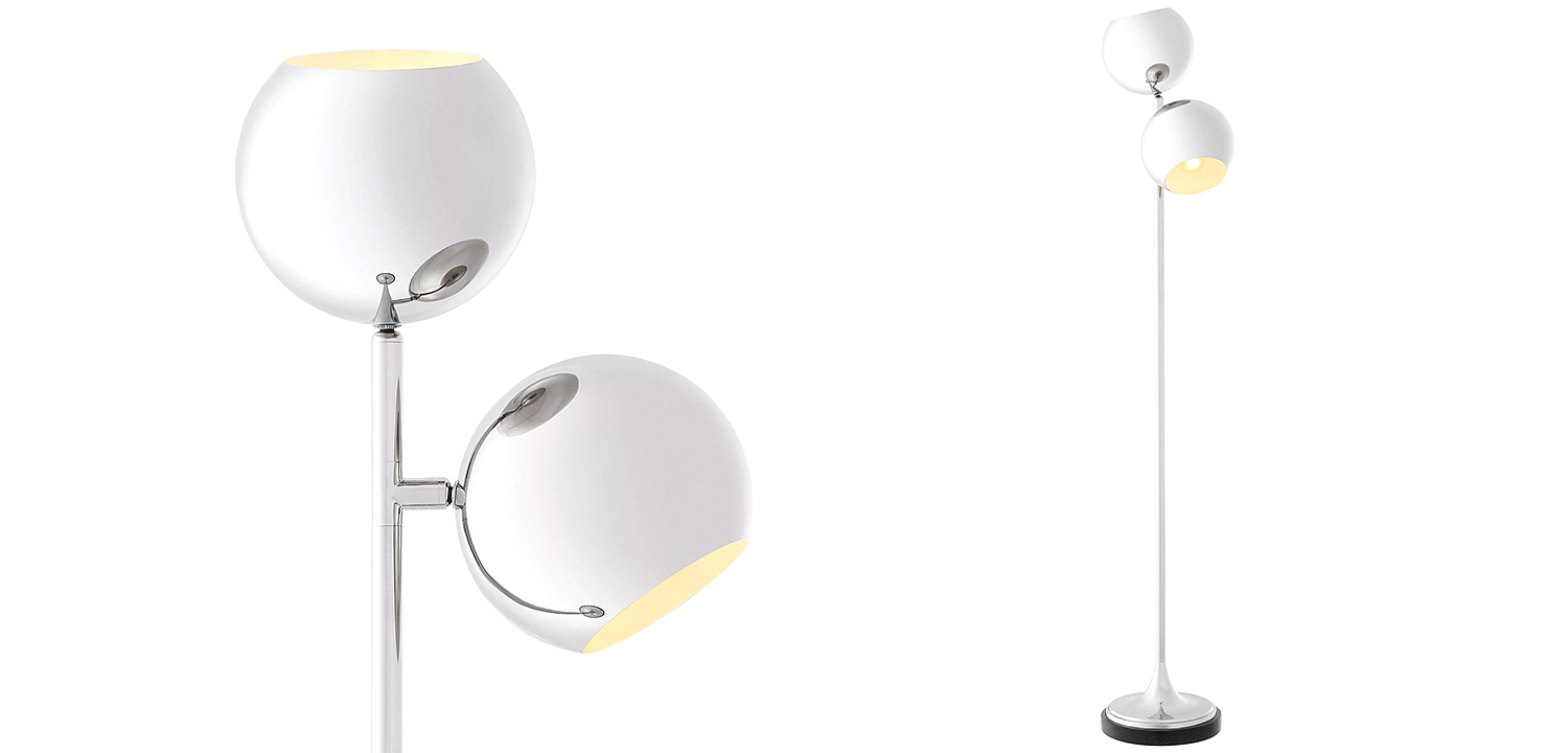 Торшер Eichholtz Floor Lamp Compton Nickel Торшер Eichholtz Floor Lamp Compton Nickel - Loft-Concept в Кирове