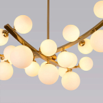 Люстра подвесная фигурная с белыми лампами в форме шара Felicitat варинант исполнения - 2 | Loft Concept в Кирове