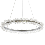 Кольцевая люстра с хрустальным декором Rowan Crystal Ring Chrome Horizontal Chandelier варинант исполнения - 1 | Loft Concept в Кирове