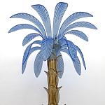 Торшер Glass Decorated Palm Floor Lamp Blue Листья Пальмы  варинант исполнения - 4 | Loft Concept в Кирове