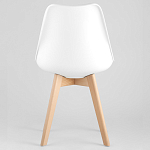 Стул с основой из пластика и мягким сиденьем Arvika White варинант исполнения - 5 | Loft Concept в Кирове