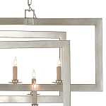 Люстра серебряная из пересекающихся прямоугольных элементов Intersecting Rectangles варинант исполнения - 1 | Loft Concept в Кирове