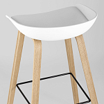 Барный стул на ножках из натурального дерева Boras White варинант исполнения - 6 | Loft Concept в Кирове