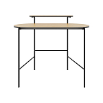 Стол письменный овальной формы с полкой LOUB WORKING TABLE BLACK OAK варинант исполнения - 1 | Loft Concept в Кирове