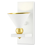 Бра с бело-золотыми плафоном в форме конуса Light Source варинант исполнения - 4 | Loft Concept в Кирове