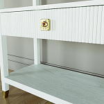 Стеллаж Elsa Dreams White со стеклянными полками и ящиком варинант исполнения - 5 | Loft Concept в Кирове