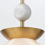 Подвесной светильник латунного цвета с конусовидным белым плафоном Quintiesse варинант исполнения - 4 | Loft Concept в Кирове