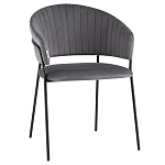 Стул в велюре серого цвета Horizon варинант исполнения - 1 | Loft Concept в Кирове