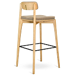 Барный стул из массива ясеня Elegant Ash Shape варинант исполнения - 4 | Loft Concept в Кирове