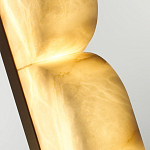 Бра с изогнутым плафоном из белого алебастра на прямоугольном основании Cryptocrystalline Stone варинант исполнения - 8 | Loft Concept в Кирове