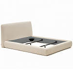 Кровать со съемным бежевым чехлом из ткани букле White Boucle Collection варинант исполнения - 1 | Loft Concept в Кирове