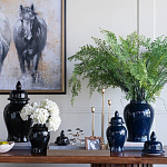 Ваза с крышкой однотонная Высота 31 см Chinoiserie Ceramics варинант исполнения - 3 | Loft Concept в Кирове