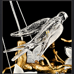 Люстра в виде золотой ветки с цветами и птичками Marvelous Garden варинант исполнения - 10 | Loft Concept в Кирове