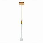 Подвесной светильник с плафоном в форме капли на золотистом каркасе Raindrop варинант исполнения - 3 | Loft Concept в Кирове