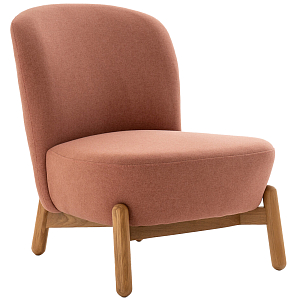 Кресло на деревянных ножках Olguin Pink Chair
