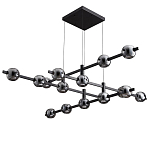 Люстра подвесная черная в сочетании с серыми стеклянными плафонами Embodiment варинант исполнения - 1 | Loft Concept в Кирове