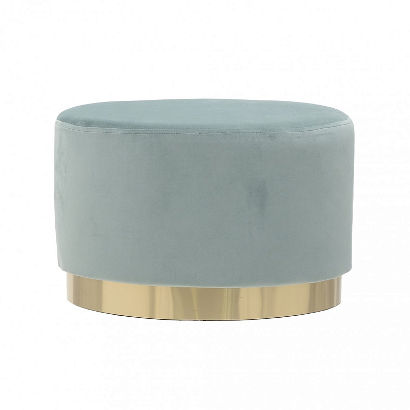 Пуф Golden Belt Turquoise Pastel Бирюзовый Золотой Пуф Golden Belt Turquoise Pastel Бирюзовый Золотой в Кирове | Loft Concept