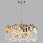 Люстра с декоративными подвесками из прозрачного стекла в форме монеток FAIRYTREE Light варинант исполнения - 8 | Loft Concept в Кирове