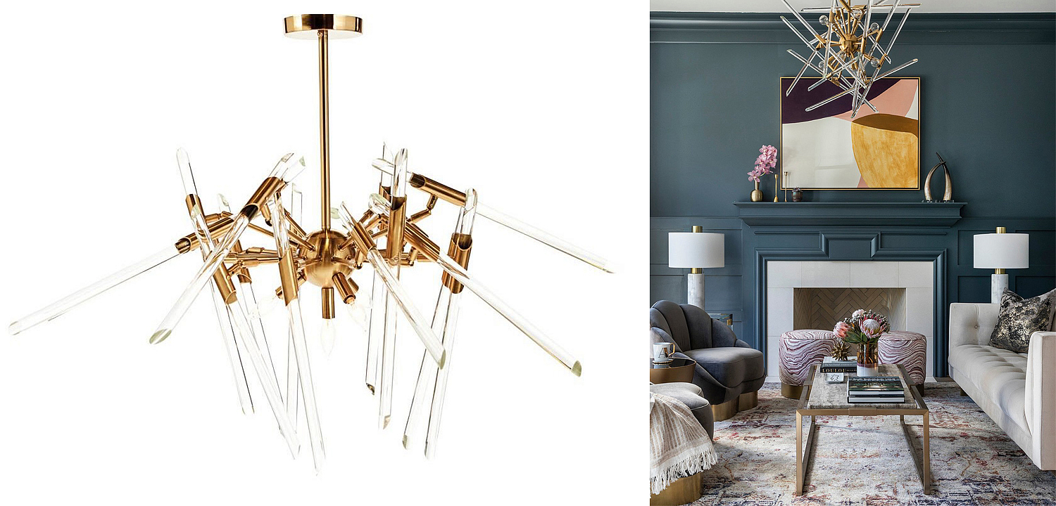 Люстра Ice Rods Chandelier brass Люстра Ice Rods Chandelier brass - Loft-Concept в Кирове