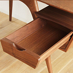 Письменный стол прямоугольный с 2-мя ящиками и полкой Idenontal варинант исполнения - 3 | Loft Concept в Кирове