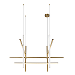 Люстра с 8-ю пересекающимися цилиндрическими плафонами на тонких тросах Trumpet tube варинант исполнения - 4 | Loft Concept в Кирове