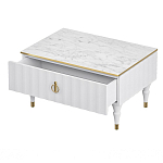 Стол журнальный белый с ящиком Expanses of Beauty варинант исполнения - 2 | Loft Concept в Кирове