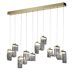 Подвесной светильник линейный с плафонами волнистой формы из фактурного стекла Big Wave варинант исполнения - 3 | Loft Concept в Кирове