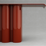 Консоль красная с цилиндрическим основанием Giorgio варинант исполнения - 2 | Loft Concept в Кирове