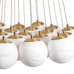 Люстра подвесная круглая с сферическими плафонами из натурального камня Glowing Spheres варинант исполнения - 7 | Loft Concept в Кирове