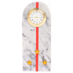 Часы погон МВД подарочные настольные из натурального камня Мрамор Military Clock варинант исполнения - 13 | Loft Concept в Кирове
