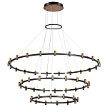 Люстра подвесная с тремя круглыми ярусами и цилиндрическими плафонами Arnaut Light варинант исполнения - 4 | Loft Concept в Кирове