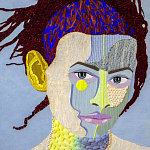 Картина с вышивкой Портрет wall panel People with the yellow ear 2 варинант исполнения - 2 | Loft Concept в Кирове