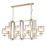 Люстра прямоугольной формы с 8-ю цилиндрическими плафонами из стекла Laurent варинант исполнения - 6 | Loft Concept в Кирове