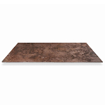 Стол обеденный с коричневой прямоугольной столешницей из керамики на четырех металлических ножках Brown Ceramics варинант исполнения - 2 | Loft Concept в Кирове